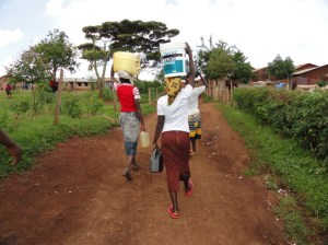 Women getting water in Kitale slum