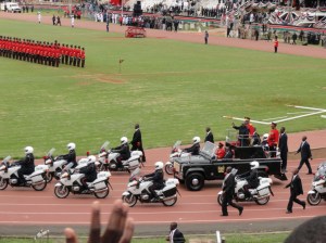 President Kibaki's motorcade