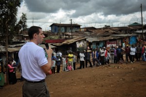 Jeremy Farkas speaking at the Life Force Kiosks launch event